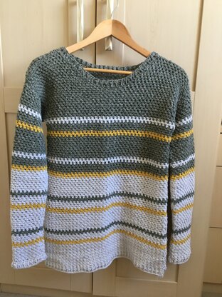 Stripy cotton jumper