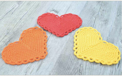 heather's heart coasters