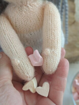 Doll Knitting Pattern - Knitted Doll Marshmallow