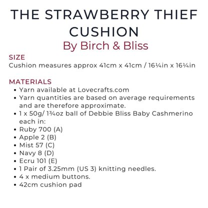 The Strawberry Thief Cushion
