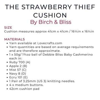 The Strawberry Thief Cushion