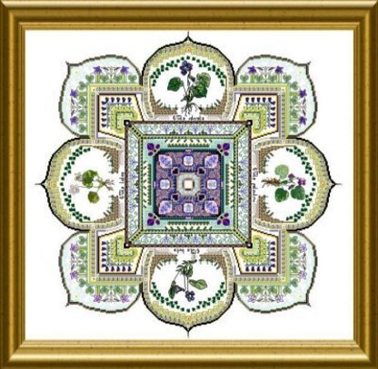 Chatelaine The Violet Patch Mandala Cross Stitch Chart - 2002020 -  Leaflet