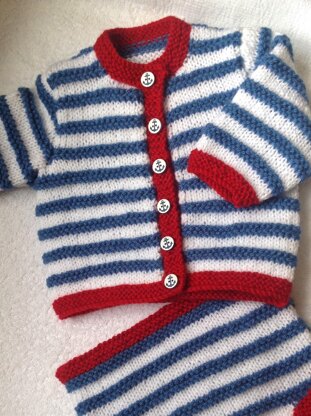 Baby cardigan and shorts set