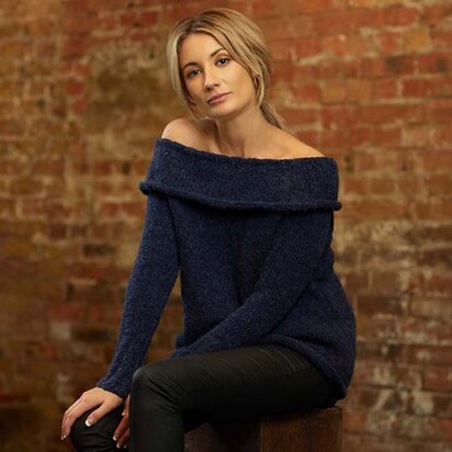 Amelia Sweater in Rowan Brushed Fleece - Downloadable PDF