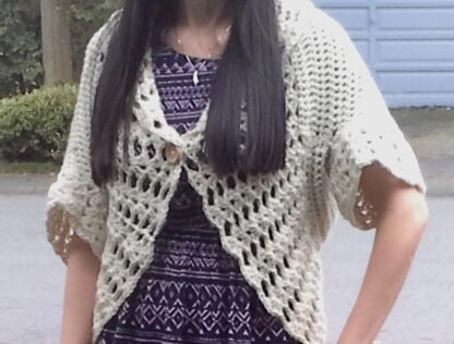 Lace Shell Crochet Shrug Cardigan