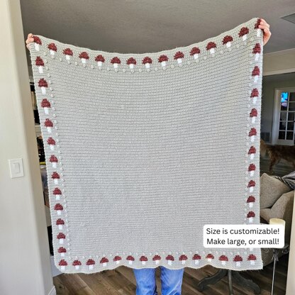 Mushroom Border Blanket