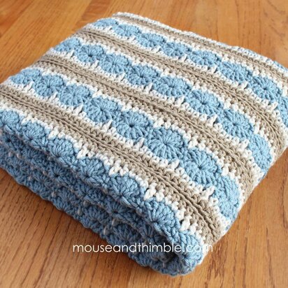 Ocean Shore Afghan Blanket US TERMS 5436