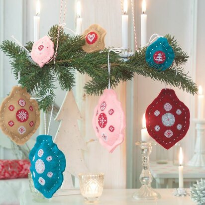 Enchanting Christmas - Christmas Tree Ornaments in Anchor - Downloadable PDF