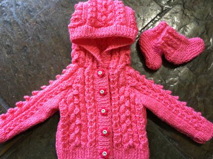 Baby Girls Hoodie and matching Boots
