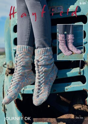 Socks in Hayfield Journey DK  - 8189 - Downloadable PDF