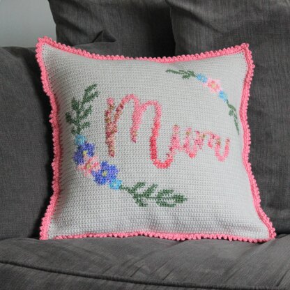 Mum Flower Wreath Cushion