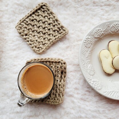 Tunisian Textured Coasters