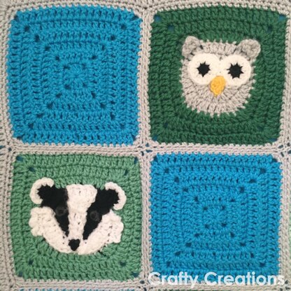 Woodland Animals Baby Blanket Crochet pattern by Crafty Creations ...