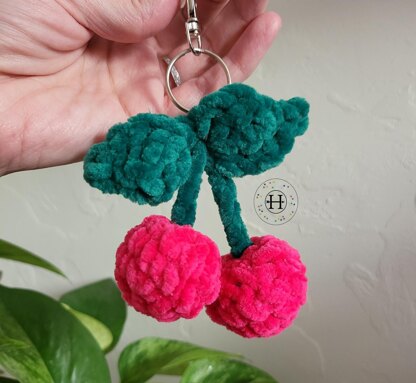 Pocket Cherries Keychain Crochet pattern by Handmade by Hennek