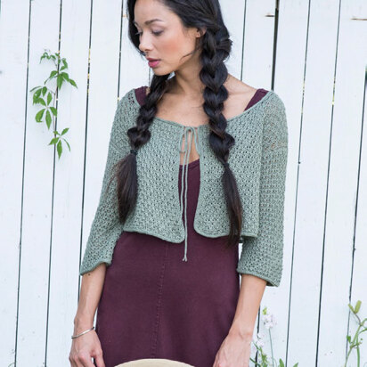 Sweetgrass Shrug in Berroco Modern Cotton DK - 3-9 - Downloadable PDF