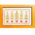 Historical Sampler Company Noel Christmas Trees Cross Stitch Kit - 16ct Aida - 19cm x 19cm