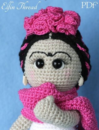 Friducha in Tehuana Dress Amigurumi Doll