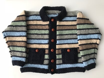 Stripe Cardigan with Pockets