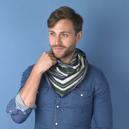 Tie Break Triangle Scarf - Free Knitting Pattern in Paintbox Yarns Cotton DK