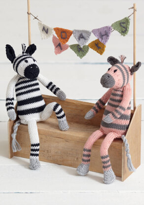 Noahs Arc - Zany Zebras in Sirdar Cotton DK