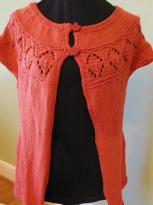 Adult and Baby versions for Leaf Yoke Cardi
