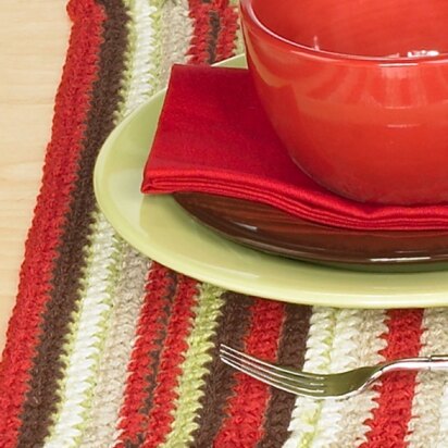 Crochet Placemat in Red Heart Super Saver Economy Solids - WR1033