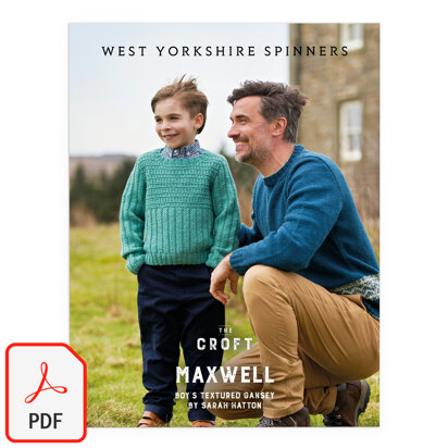 Maxwell Boy’s Textured Gansey By Sarah Hatton in West Yorkshire Spinners - WYS1000274 - Downloadable PDF