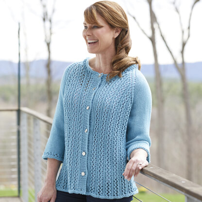 833 Deauville Cardigan - Knitting Pattern for Women in Valley Yarns Goshen