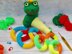 Stacking rings multi-color frog