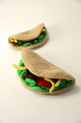 Taco Crochet Pattern, Taco Amigurumi