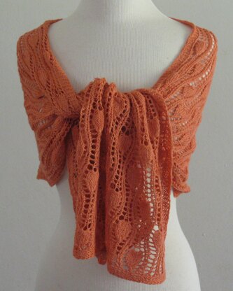 K752-Rosebuds Lace Stole