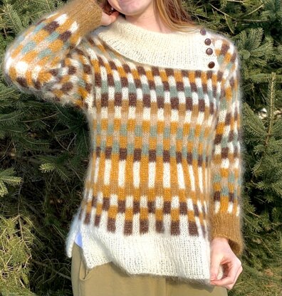 Sugar Wafer Mohair Pullover Sweater