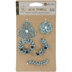Prima Marketing Metal Trinkets - Flowers & Vines 5/Pkg