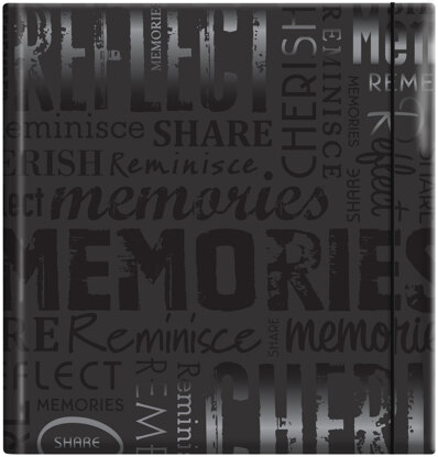 MBI Embossed Gloss Expressions Photo Album 8.75"X9.5" - Memories - Black