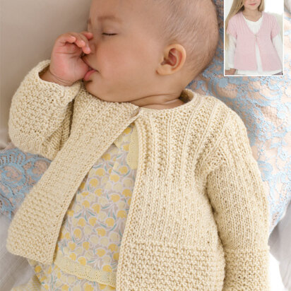 Cardigans in Sirdar Snuggly Baby Bamboo DK - 1802 - Downloadable PDF