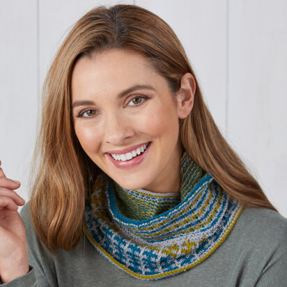 1204 Vela - Cowl Knitting Pattern for Men and Women in Valley Yarns Granville