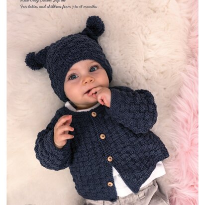 Jacket and Hat in Rico Baby Cotton Soft DK - 886 - Downloadable PDF - knitting pattern