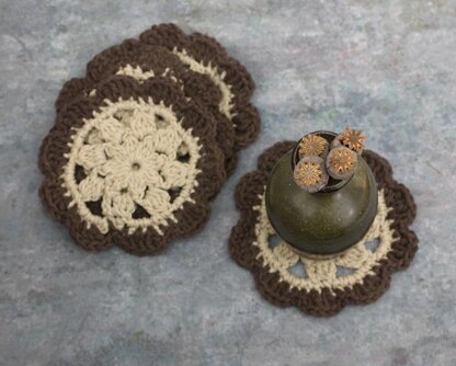 Crocheted Flower Coasters