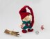 Christmas gnome doll knitting flat