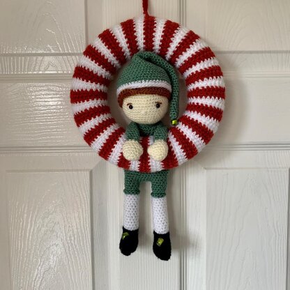 Crochet Christmas Elf Wreath