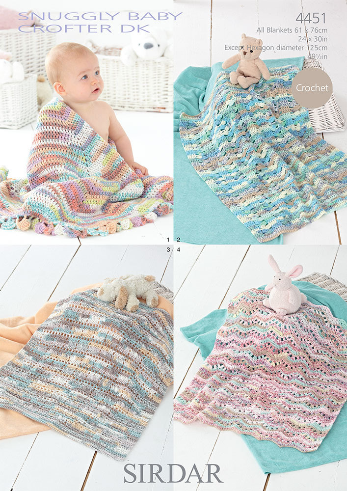 Blankets in Sirdar Snuggly Baby Crofter DK 4451 Downloadable - Main Image