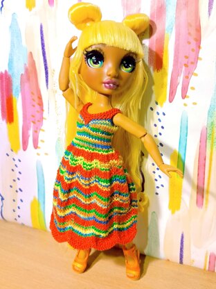 Dress "Colorful Summer" for fashion Rainbow dolls