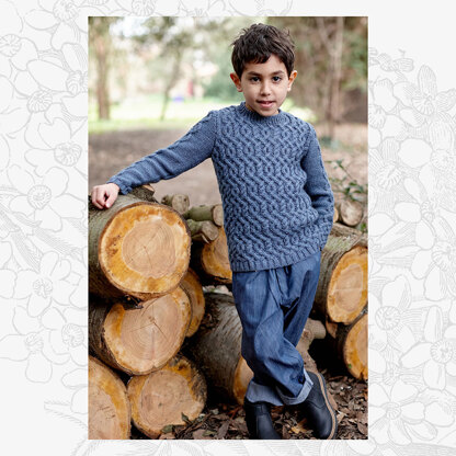 Eddie Jumper - Knitting Pattern for Boys & Girls in Willow & Lark Poetry