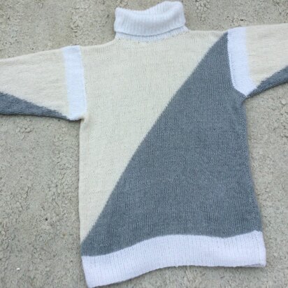 Diagonal stripe jumper
