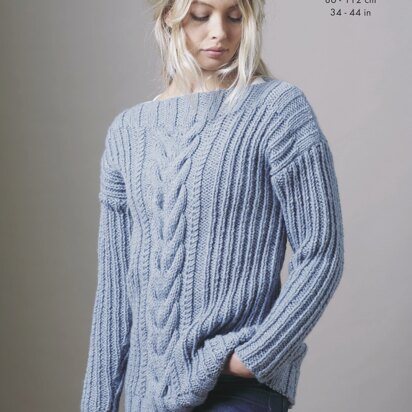 Sweater and Cardigan Knitted in King Cole Chunky - 5677 - Downloadable PDF