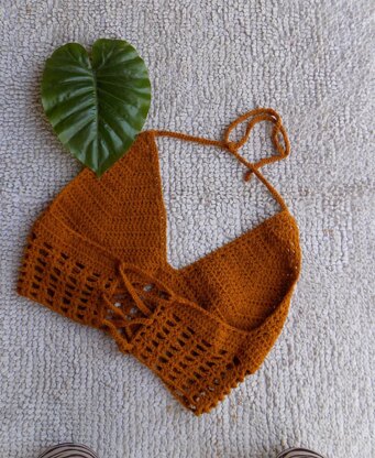 Simple crochet bralette, Marigold Bralette top Crochet pattern by Bobo  Stitches