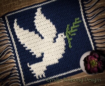 Beautiful Birds Mosaic square - Peaceful Dove
