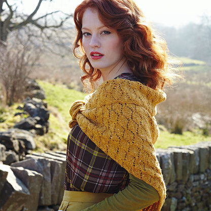 Kilcar Shawl - Knitting Pattern for Women in Debbie Bliss Fine Donegal