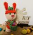 Amigurumi Easter carrot bunny