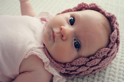 Rose Petal Baby Bonnet